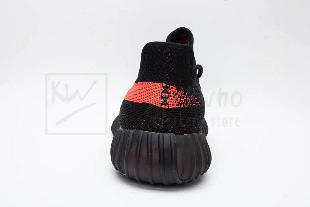 yeezy 350 boost v2 black red sale version by9612