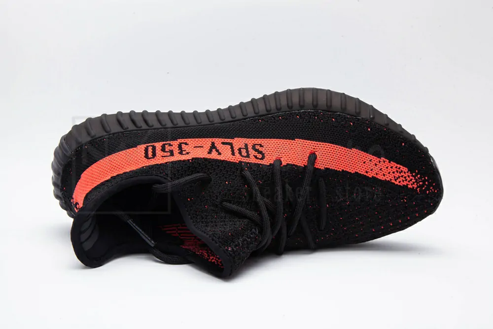 yeezy 350 boost v2 black red sale version by9612