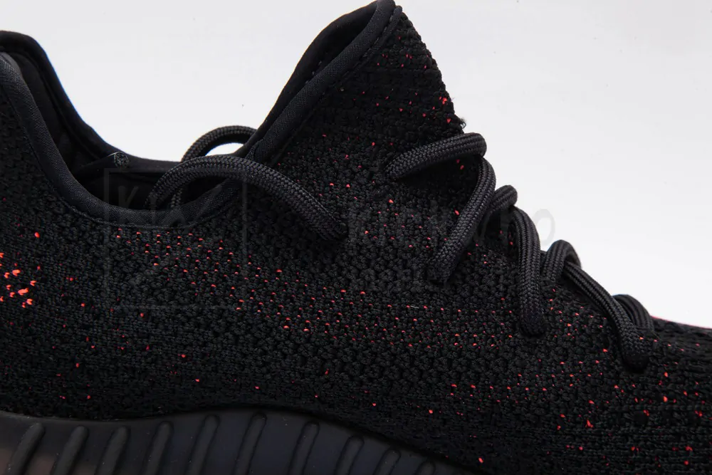 yeezy 350 boost v2 black red sale version by9612