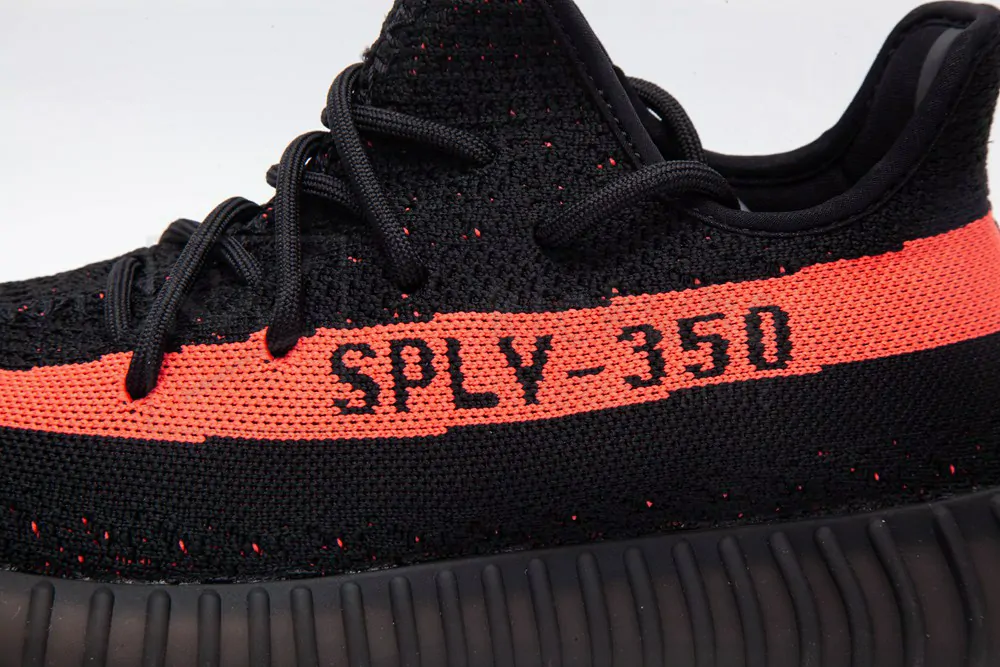 yeezy 350 boost v2 black red sale version by9612