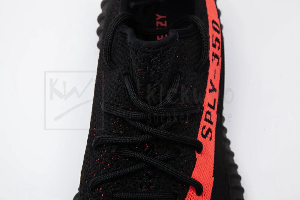 yeezy 350 boost v2 black red sale version by9612