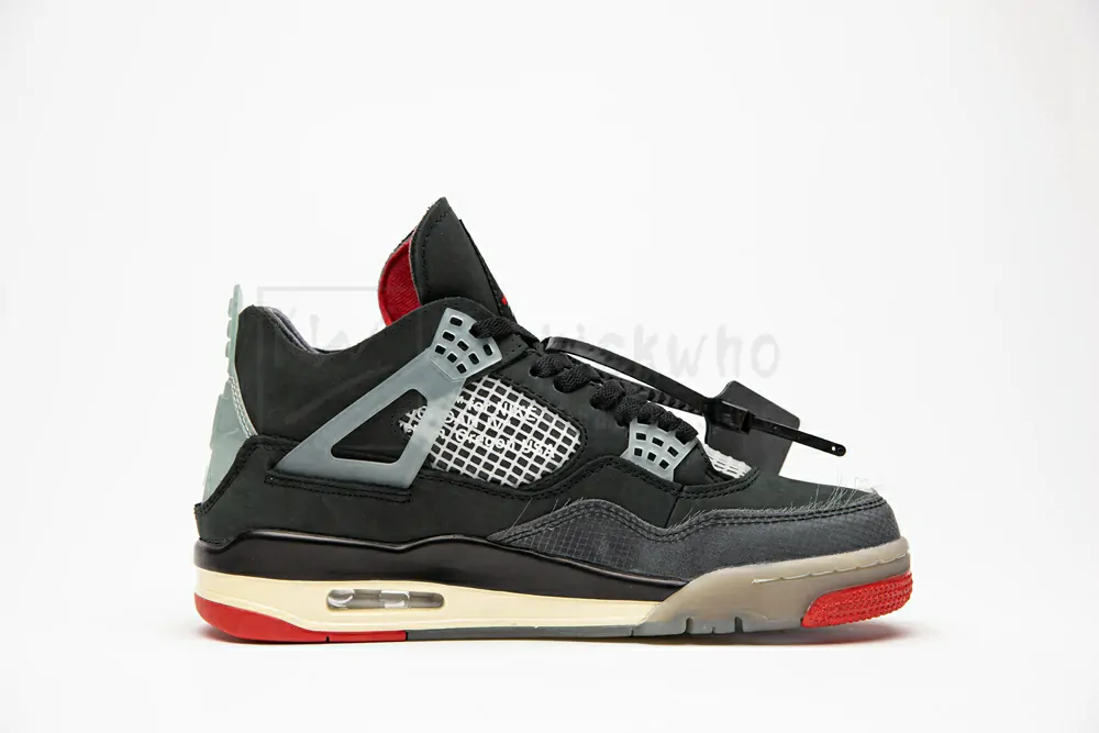 air jordan 4 retro bred with mesh toebox