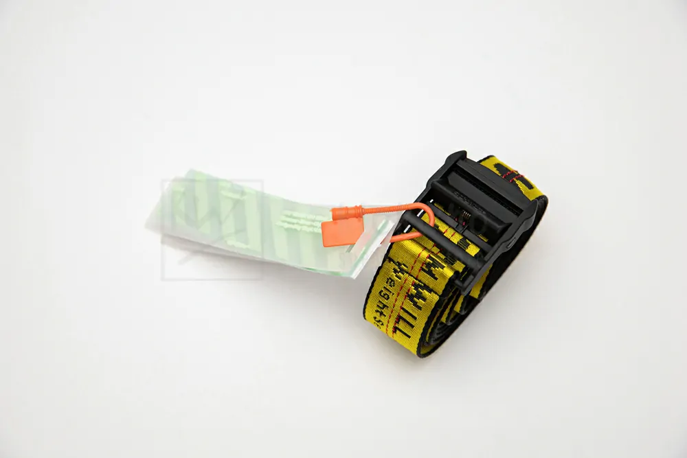 off-white industrial belt yellow/black