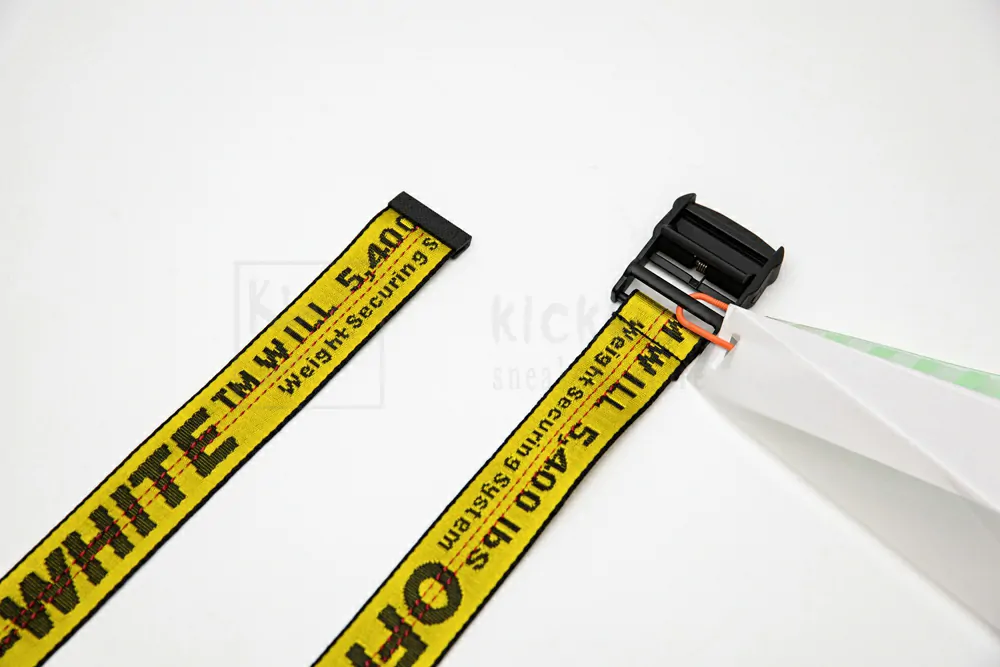 off-white industrial belt yellow/black