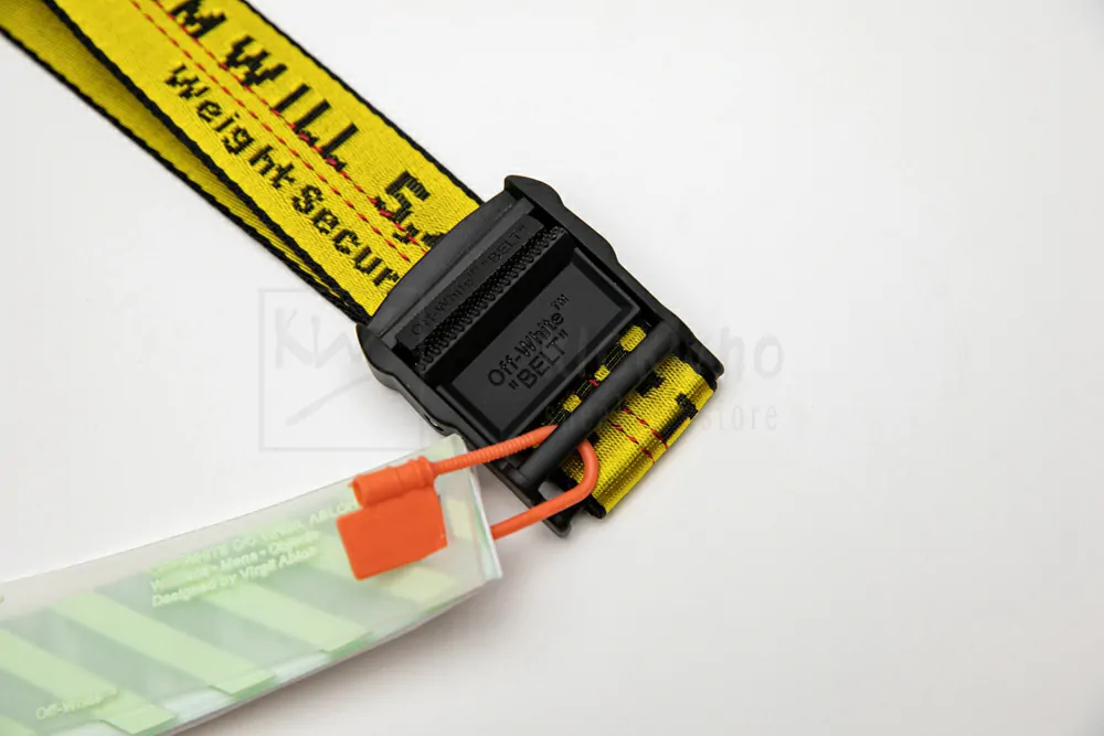 off-white industrial belt yellow/black