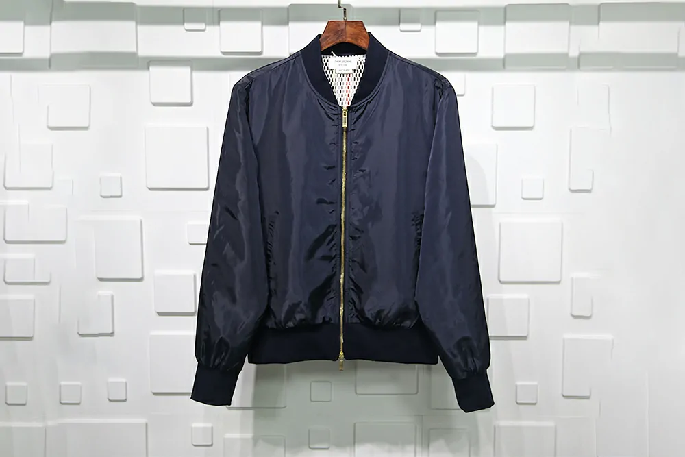 thom browne bomber jacket navy