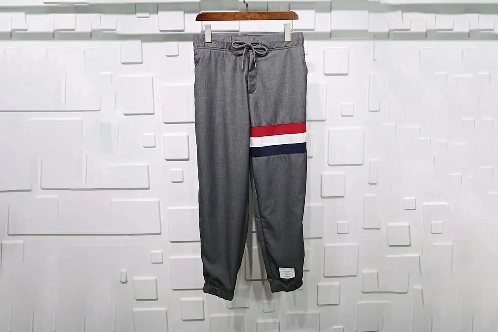 thom browne woollen cloth pants grey