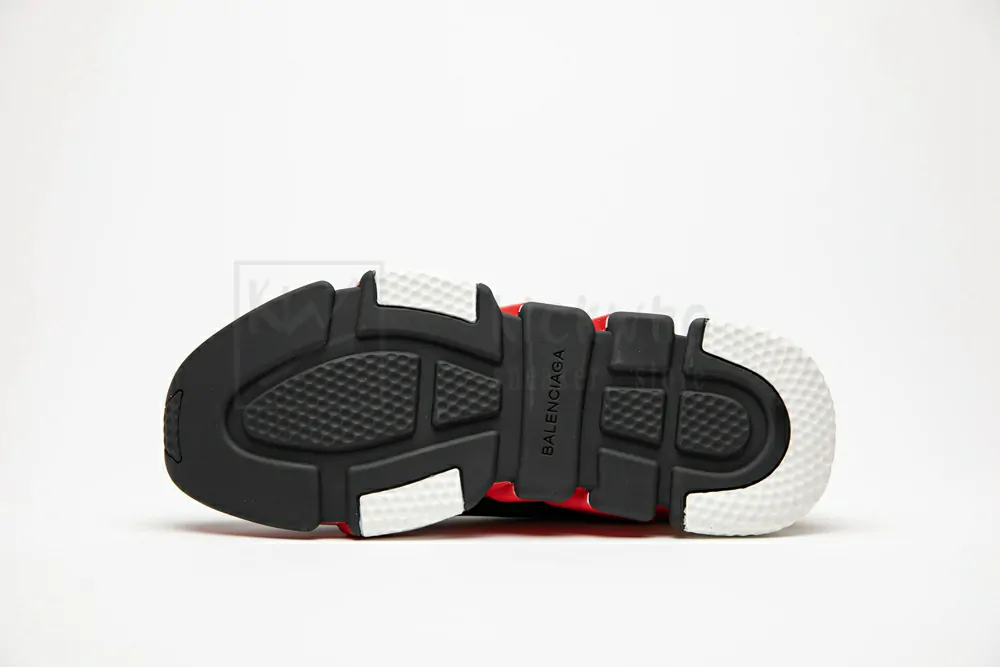 balenciaga speed clear sole black red