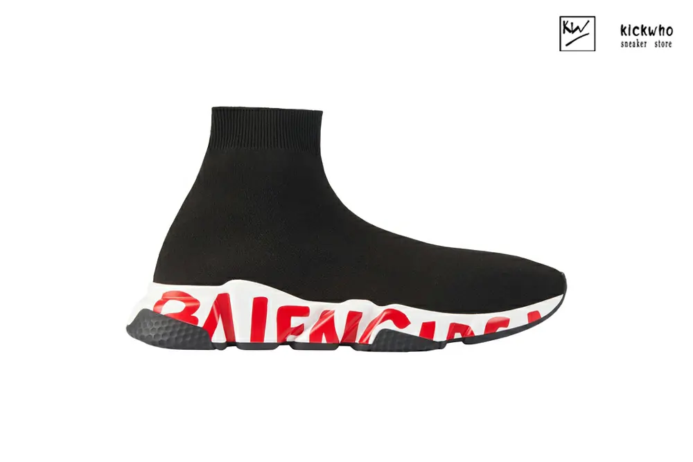 balenciaga graffiti speed red sole