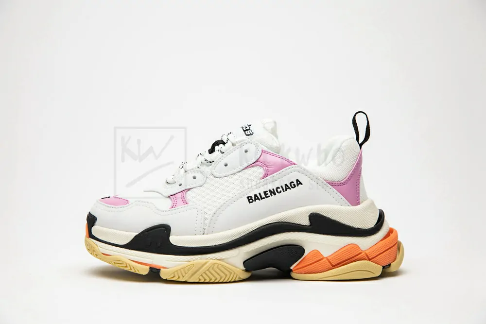 balenciaga triple s  white orange