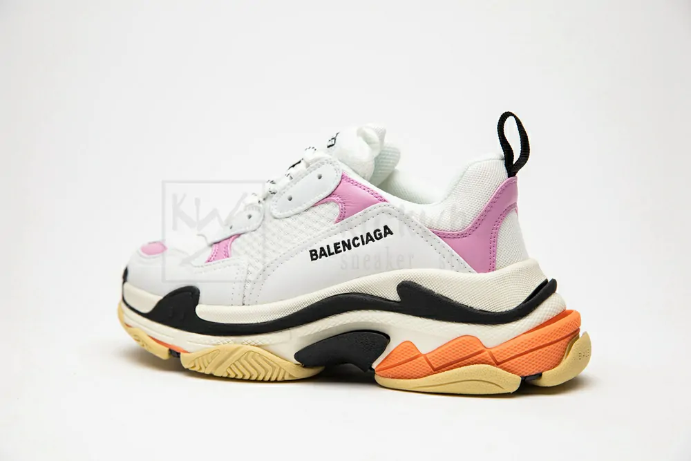 balenciaga triple s  white orange