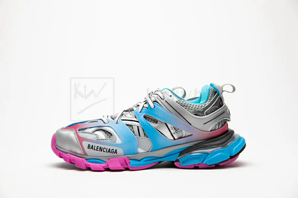 balenciaga track blue pink