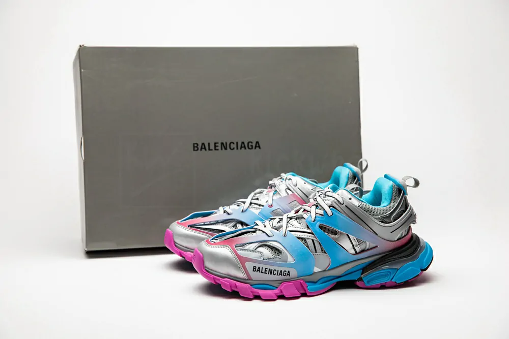 balenciaga track blue pink