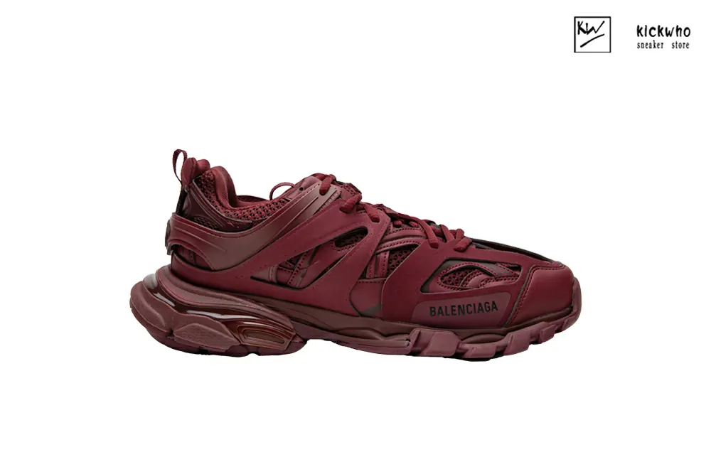 balenciaga track trainer plum red