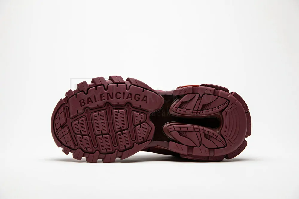 balenciaga track trainer plum red