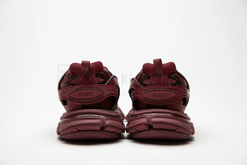 balenciaga track trainer plum red