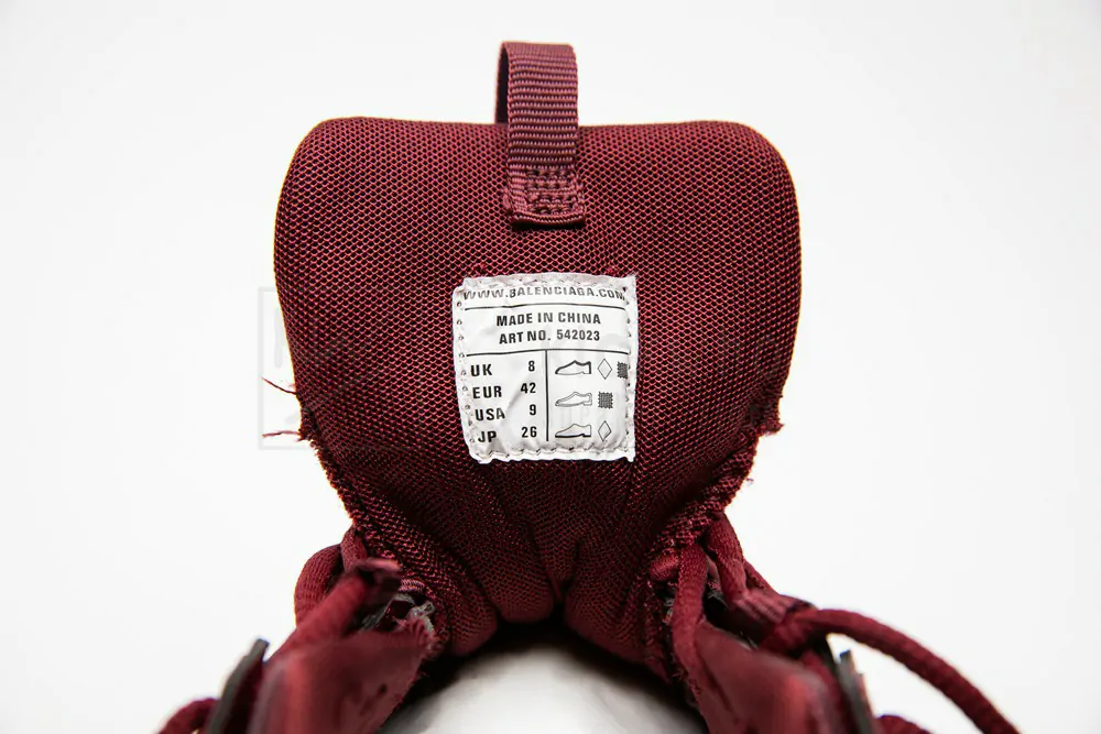 balenciaga track trainer plum red