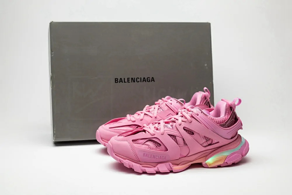 balenciaga track trainer "pink" with led