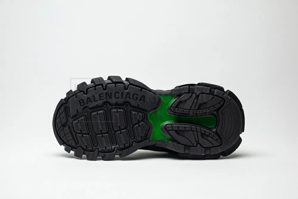 balenciaga track trainer black green logo