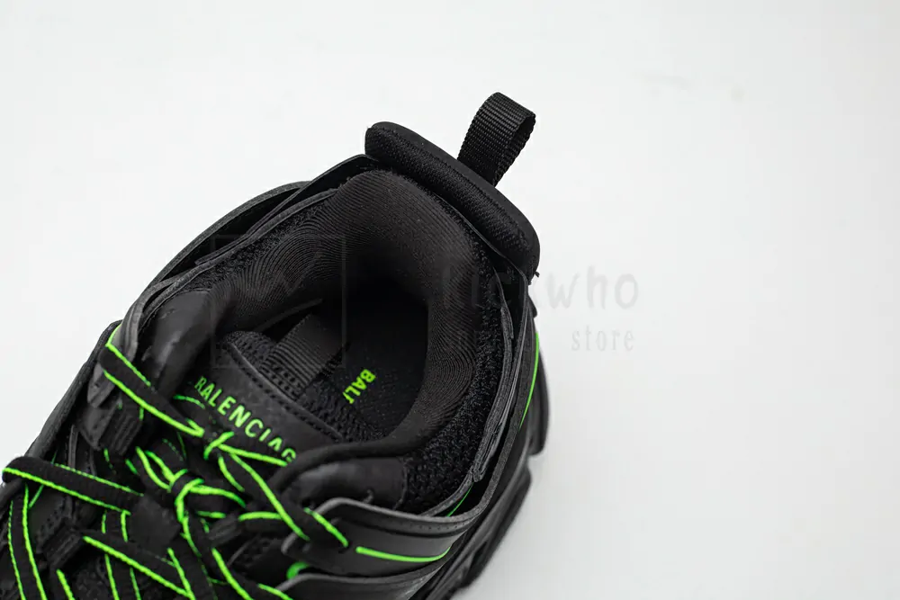 balenciaga track trainer black green logo