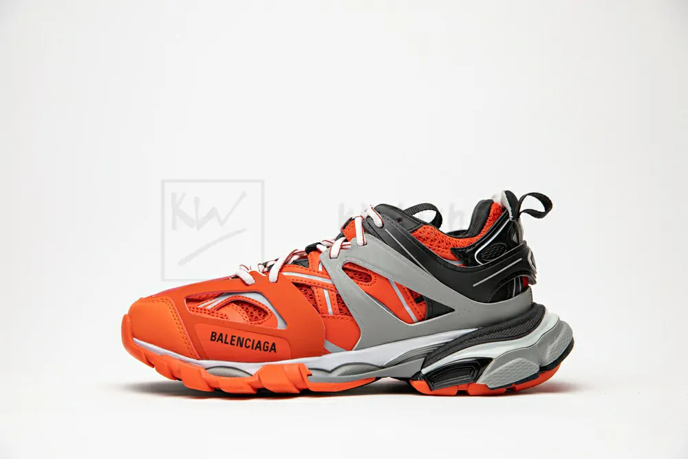 balenciaga track trainer orange grey