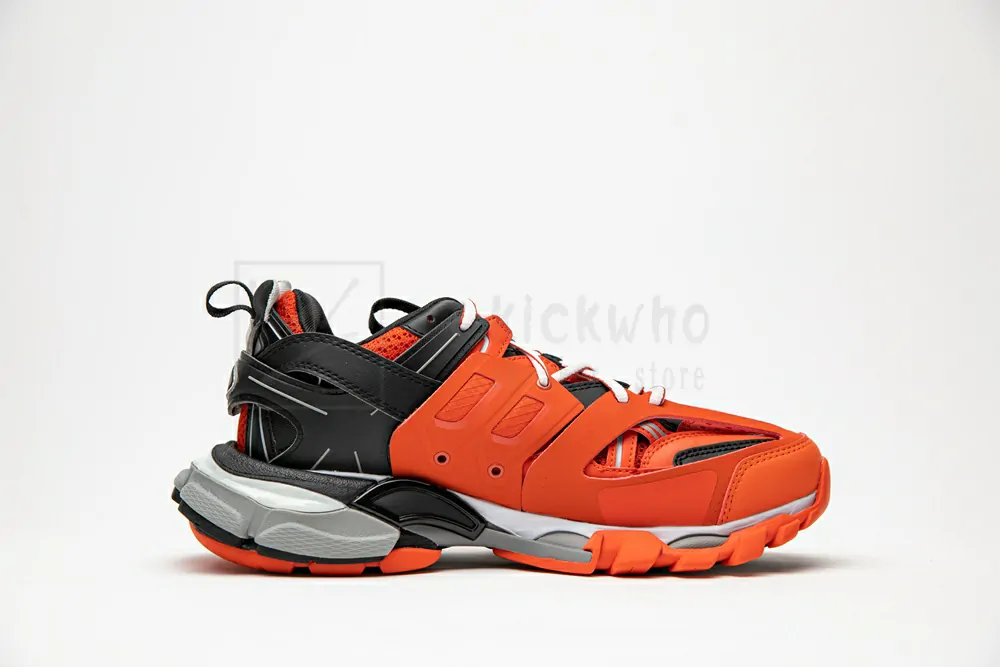 balenciaga track trainer orange grey