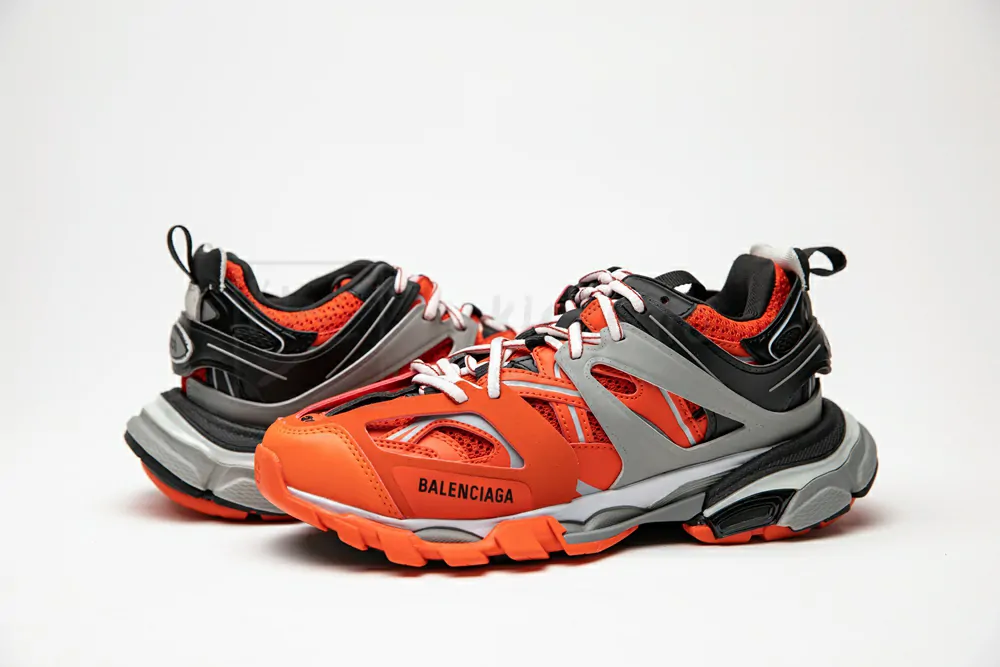 balenciaga track trainer orange grey