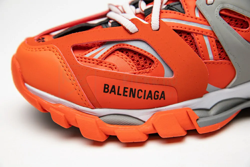 balenciaga track trainer orange grey