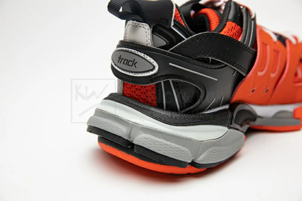 balenciaga track trainer orange grey