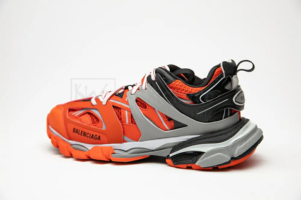 balenciaga track trainer orange grey