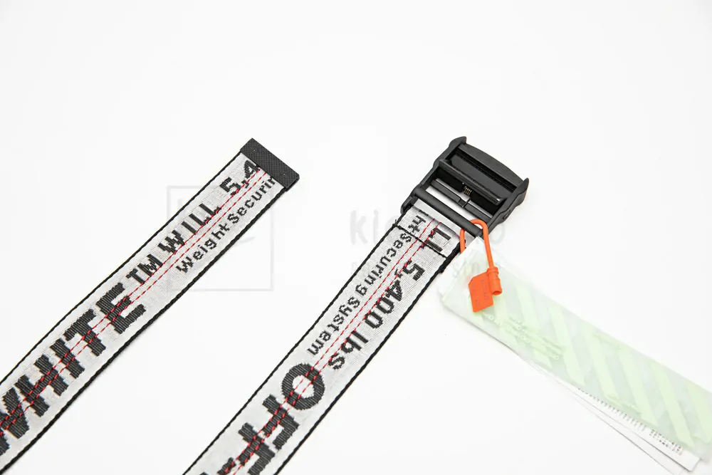 off-white industrial belt light grey/black