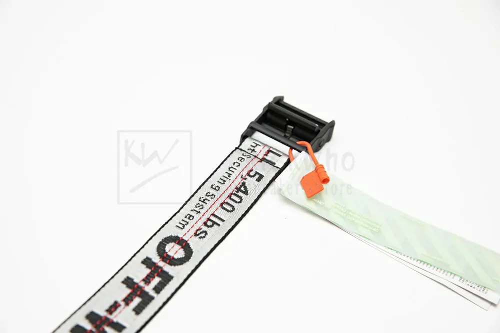 off-white industrial belt light grey/black