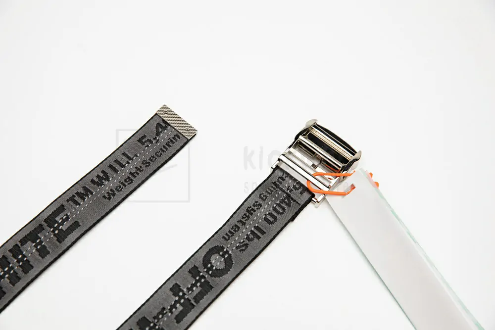 off-white industrial belt grey/silver