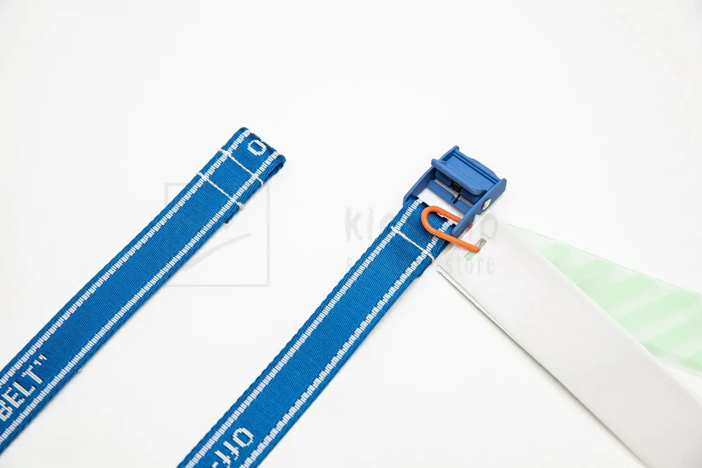 off-white industrial belt dark blue