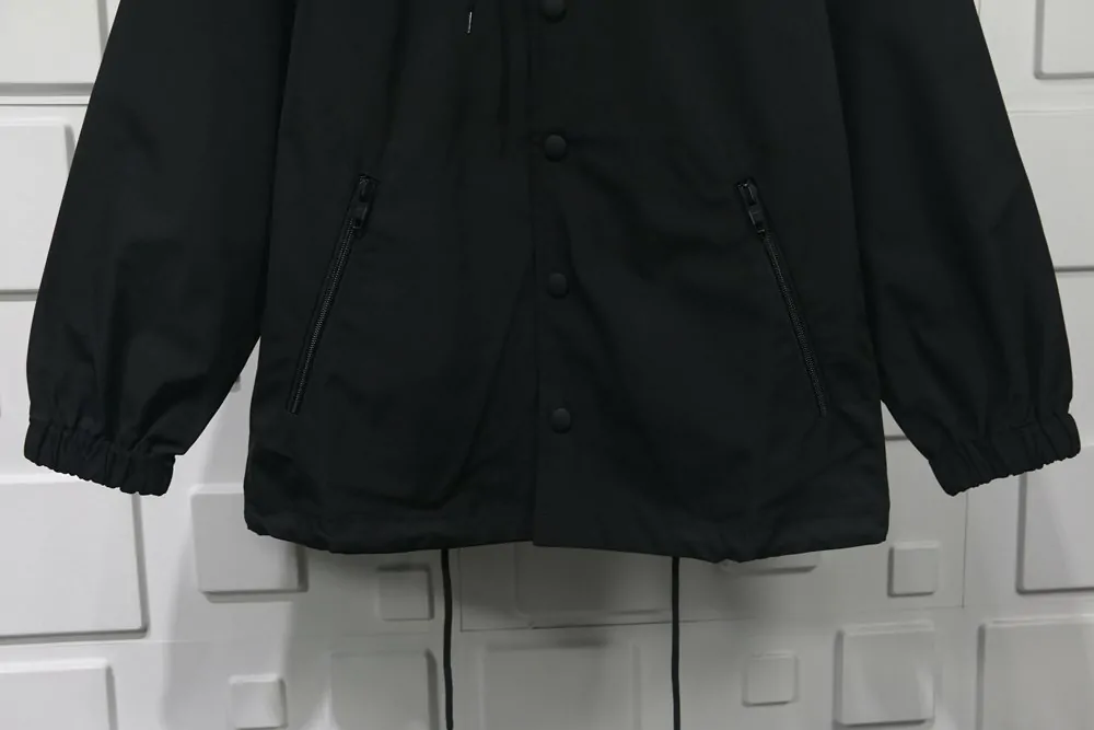 balenciaga stand collar stormsuit black