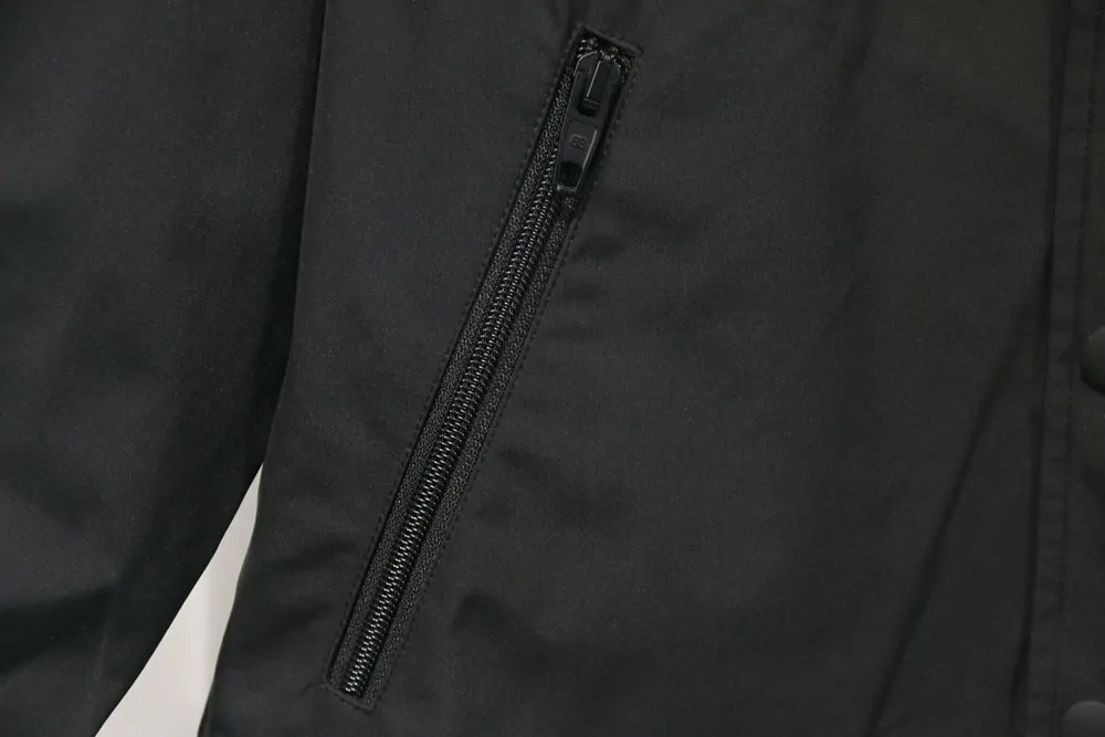 balenciaga stand collar stormsuit black