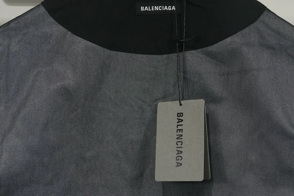 balenciaga stand collar stormsuit black