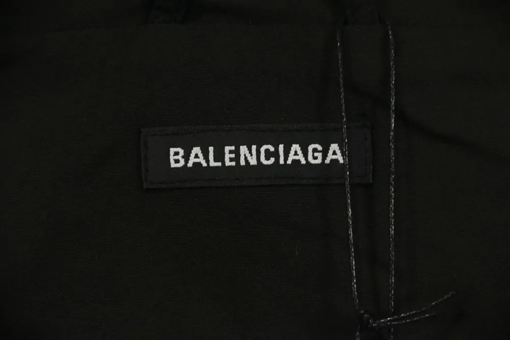 balenciaga stand collar stormsuit black