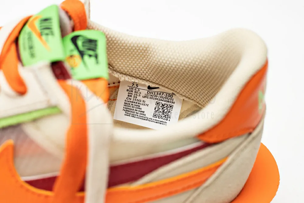 sacai x ldv waffle orange red godkiller