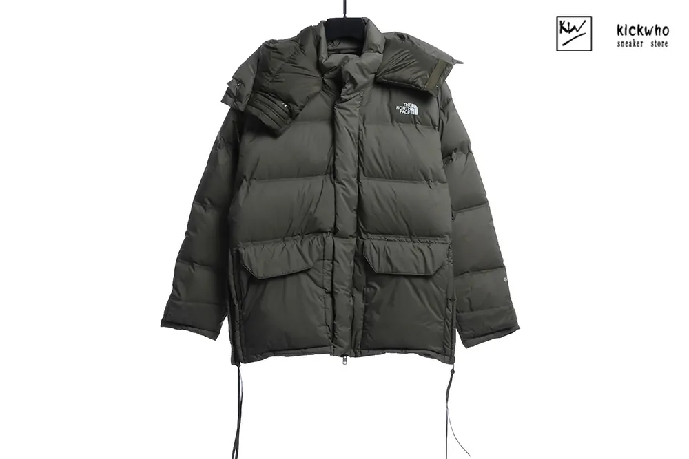 hyke x tnf down coat green