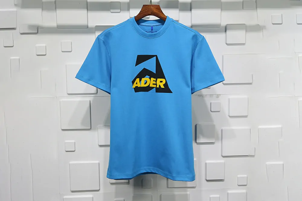 ader yellow logo blue t-shirt