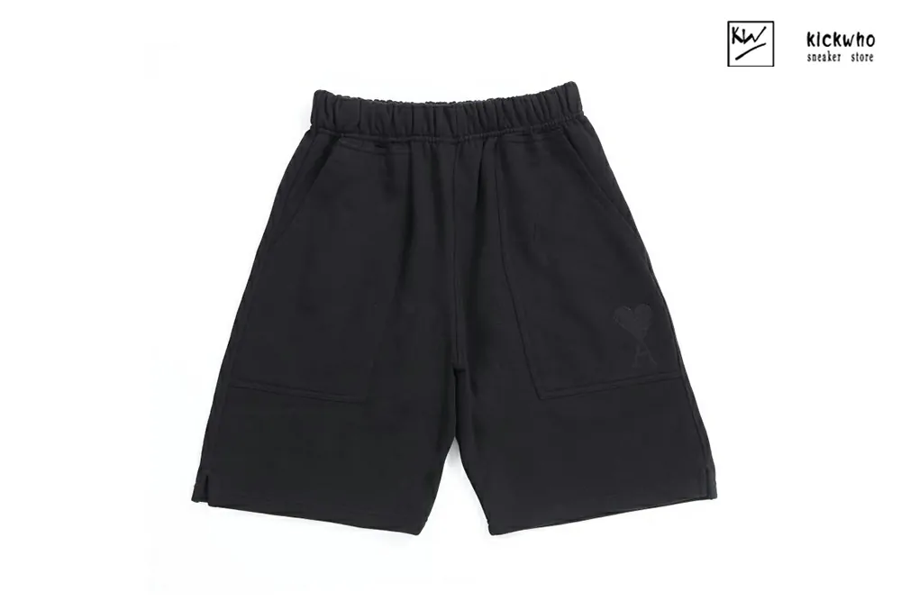 ami track shorts black