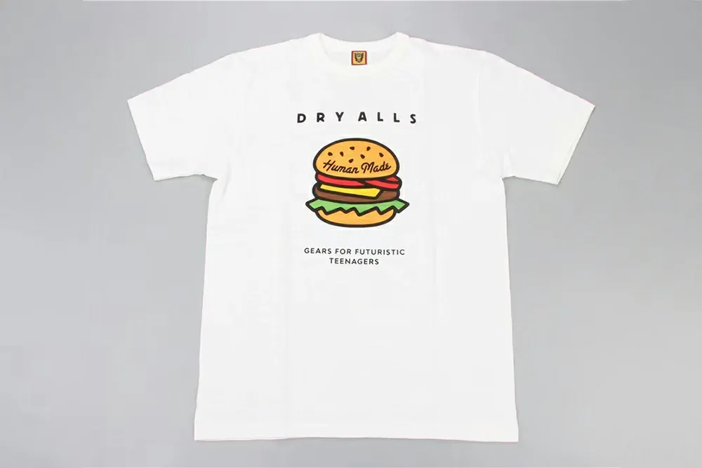 human made burger t-shirt white