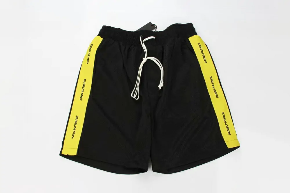 daniel patrick yellow stripe mesh shorts