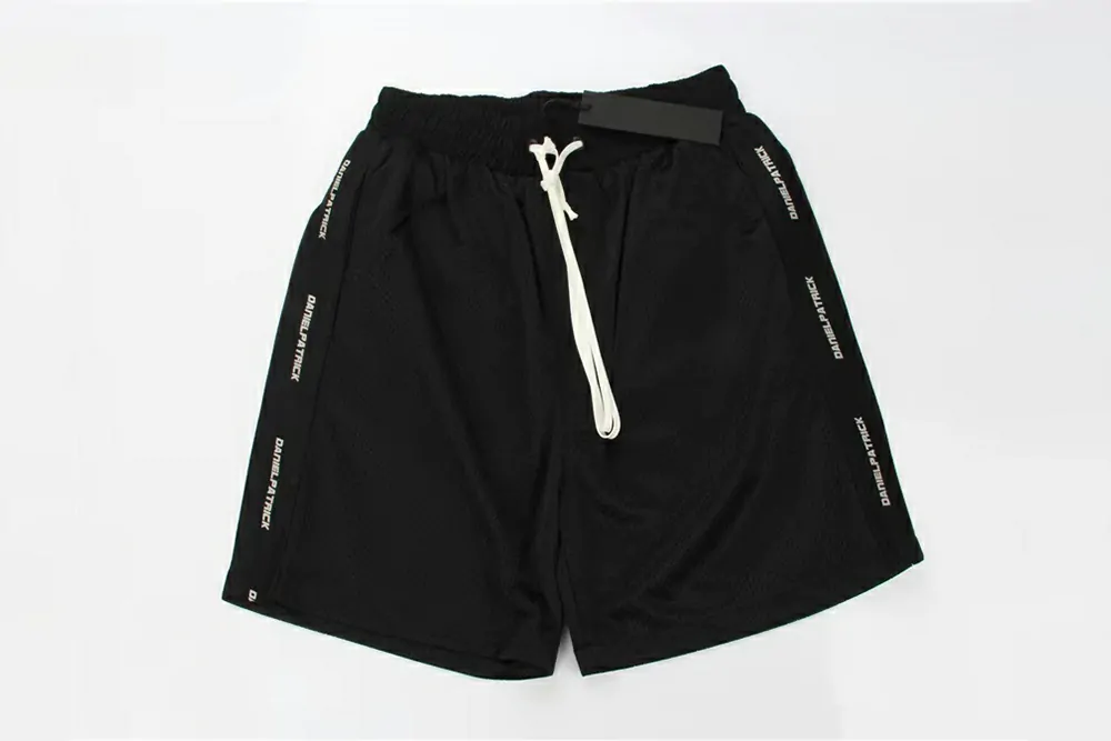 daniel patrick black stripe mesh shorts