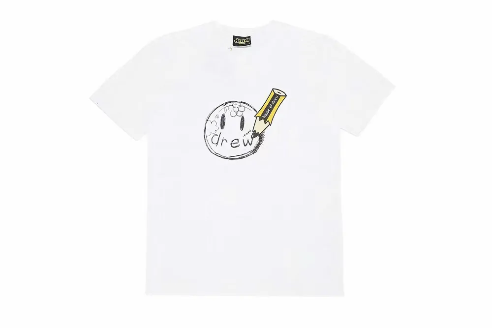 drew house pencil face t-shirt white