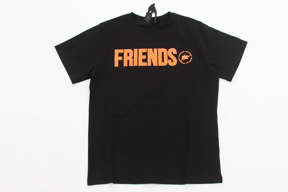 vlone friends orange v t-shirt