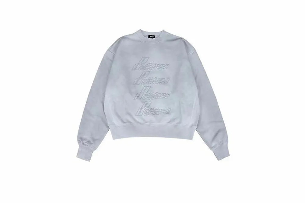 we11done reflective letters crewneck