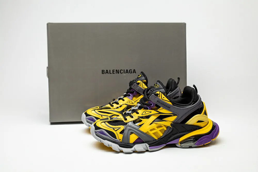 balenciaga track.2 yellow purple