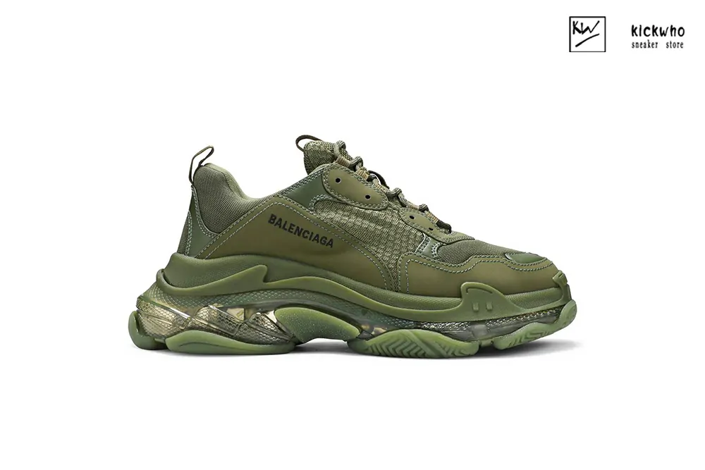 balenciaga triple s sneaker ''clear sole - green''